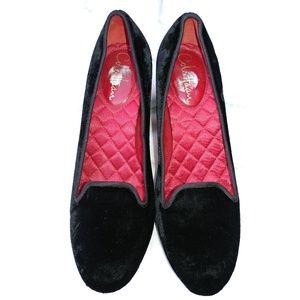 Cole Haan Black Velvet Block Heels
